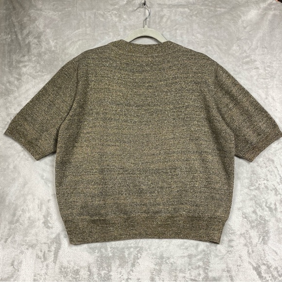 Isabel Marant Metallic Shimmer Knit Short Sleeve Top Size 42 - Picture 4 of 7